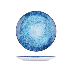 Gran oferta, platos de cerámica navideños para el hogar, bandejas de gastronomía Molecular de porcelana, platos de mercurio con esmalte azul - Product Image 6