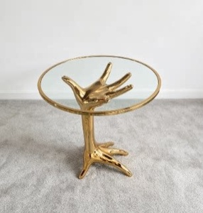 Fiberglass Custom-Made Three-Section <b>Round</b> Pedestal High-End Coffee <b>Table</b> for Model Room Bedside <b>Table</b> Home Furniture - Product Image 3