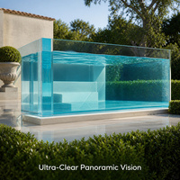 Piscine à débordement en acrylique de luxe SH.YKL, piscine extérieure hors sol sur mesure pour villa et hôtel