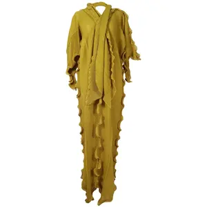 2024 Европейская американская Женская вечерняя одежда с драпировкой оригинальный дизайн Модное Элегантное Свободное длинное вечернее платье миди с V-образным вырезом