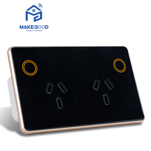MakeGood-Panel de vidrio estándar de Australia, compatible con Alexa <span class=keywords><strong>Google</strong></span> Smart Wifi, doble GPO, <span class=keywords><strong>Power</strong></span> <span class=keywords><strong>Point</strong></span> con bloqueo para niños - Product Image 5
