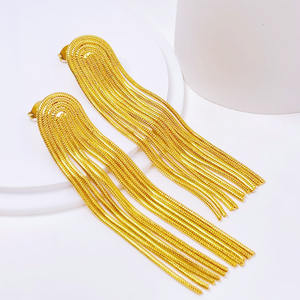 Wholesale <b>Fine</b> High Quality Women Gold Plated Stainless Steel Jewelry Set for Women Stainless Steel Design <b>Earrings</b> - Product Image 1