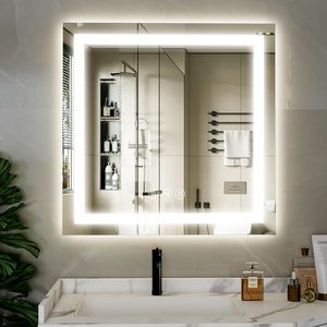 Miroir lumineux intelligent LED 36x36 pouces - Anti-buée avec capteur tactile, éclairage 3 couleurs et fonction de mémoire à intensité variable - Product Image 2
