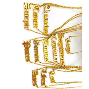 Carattere inglese antico in acciaio inossidabile oroscopo placcato oro argento tewelve segno <span class=keywords><strong>zodiacale</strong></span> ciondolo catena collana gioielli per donna - Product Image 3