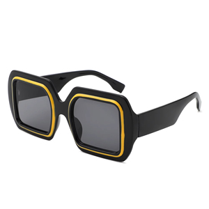 Fashion 2025 Wholesale Luxury Retro Beige <b>Large</b> <b>Frame</b> Shades Designer Custom Square <b>Frame</b> Sunglasses Women Men Gafas De Sol - Product Image 5