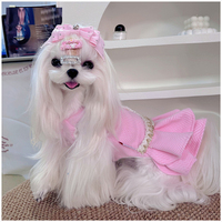 Robes pour chiens élégantes et chaudes en rose, très vendues pour l'hiver, manteaux et jupes pour animaux de compagnie