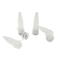 Tests de laboratoire de qualité supérieure Tubes de microcentrifugation coniques de stockage d'échantillon à couvercle rabattable de 0.5ml