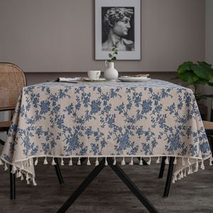 Nappe en lin de coton vintage Bubaba avec glands housse anti-poussière pour <span class=keywords><strong>Table</strong></span> <span class=keywords><strong>basse</strong></span> domestique en gros - Product Image 2