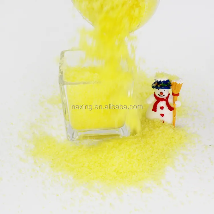 雪を膨らませる水を加えるだけでクリスマスデコレーション用の青白赤黄色の人工雪粉