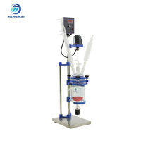 Reactor de Vidrio Borosilicato de 1L con Doble Camisa, Equipo para Reacciones Químicas