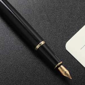 Black Business Fountain <b>Pen</b> With Customized logo Student Adult Office Writing Practice <b>Pen</b> Metal <b>Pen</b> - Product Image 2