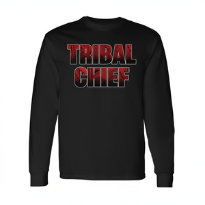 T-shirt à manches longues Tribal Chief, col rond, unisexe, pour adulte, vêtements promotionnels, impression sérigraphique - Product Image 2