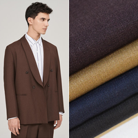 Tissu en polyester et viscose tissé uni extensible, respirant et antistatique pour chemise de bureau d'été à boutons