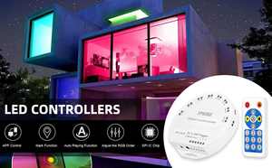 Sp608e DC5V-24V hỗ trợ 600 pixel âm nhạc điều khiển 8CH tín hiệu ws2812b ws2815 <span class=keywords><strong>Bluetooth</strong></span> & RF từ xa <span class=keywords><strong>LED</strong></span> <span class=keywords><strong>Strip</strong></span> điều khiển ánh sáng - Product Image 5