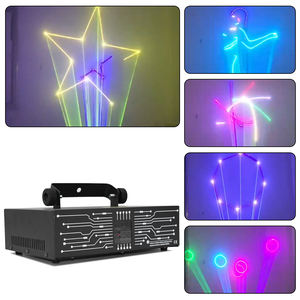 Mini Proyector láser de animación 3D RGB, equipo de luz de escenario a todo color de 3W para aplicaciones de fiesta DJ KTV - Product Image 5