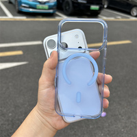 Coque de protection magnétique transparente officielle en PC anti-jaunissement pour iPhone 18 17 16 15 14 13 Pro Max