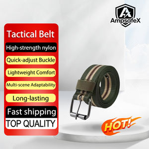 Cinturón de Seguridad de Nailon a Rayas Unisex AmpsafeX, Diseño Colorido, Cierre de Pin, Tamaño Regular de 120 cm con Accesorios Completos - Product Image 1