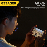 ESSAGER G62 Écouteurs Gaming Hifi Intra-Auriculaires Filaire USB Type-C 3,5 mm avec Micro pour Musique