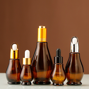 Factory Price Amber Glass Dropper <strong>Bottle</strong> Essential Oil Perfume <strong>Pipette</strong> <strong>Bottles</strong> Refillable Empty Container - Product Image 1