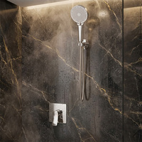 Robinets de bain-douche à fonction unique design moderne Ensemble de douche à montage caché Mitigeur de robinet