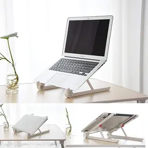 赛吉批发热卖企业礼品便携式折叠白色轻质笔记本电脑支架书桌电脑架冷却垫