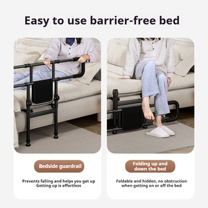 Portable Safety <b>Bed</b> <b>Side</b> Assist Bar Handle Handrail Guardrail Bedside Handrail for Elderly - Product Image 4