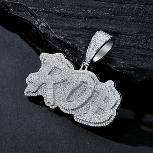 <span class=keywords><strong>Collana</strong></span> <span class=keywords><strong>con</strong></span> Ciondolo Personalizzato Hip Hop <span class=keywords><strong>con</strong></span> Lettera VVS Moissanite, <span class=keywords><strong>in</strong></span> <span class=keywords><strong>Argento</strong></span> <span class=keywords><strong>925</strong></span> Placcato Platino, Stile Iced Out Cuban Link, Gioielleria Fine - Product Image 4
