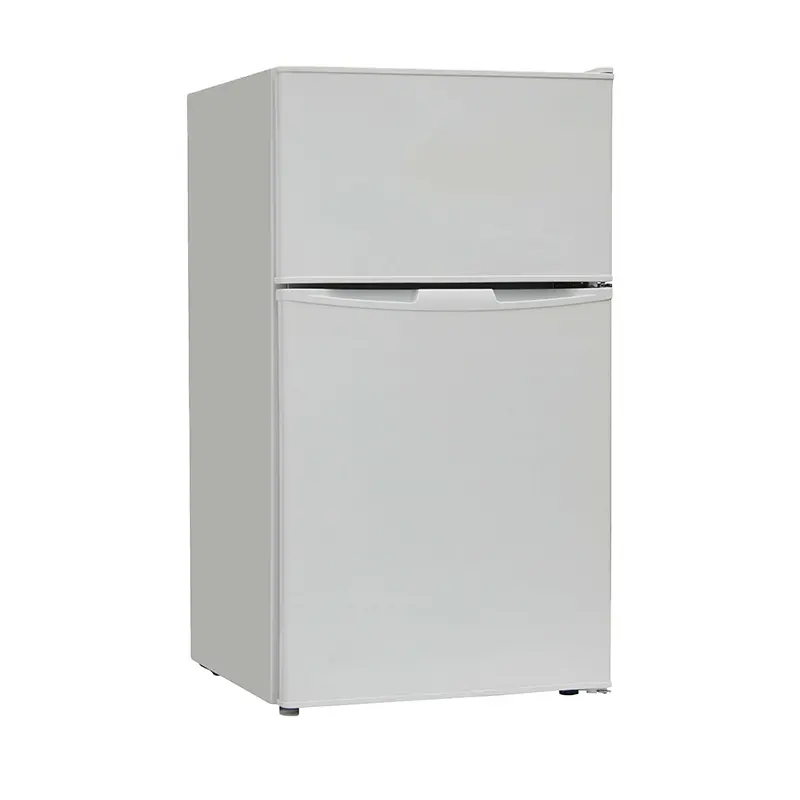 Smad Kulkas/Kulkas Freezer Atas Pintu Ganda Warna Putih Perak