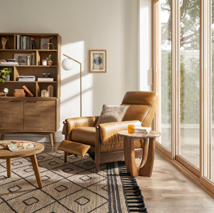 Fauteuil de salon de style avant-gardiste français fauteuil en cuir de luxe <span class=keywords><strong>chaise</strong></span> <span class=keywords><strong>longue</strong></span> en bois massif fabriquée à la main - Product Image 1