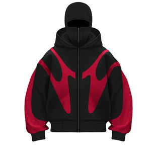 Wholesale Men's and Women's Full Zip <strong>Ninja</strong> Style Hoodies All Sizes Sweatshirts with Masks Hooded <strong>Clothing</strong> - Product Image 4