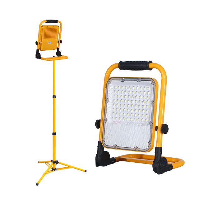 KCD Multifunctional Temporary 30w 50w 100w 2000 Lumens Slim Cordless 12v Battery Worklight LED Portable Rechargeable Work Light