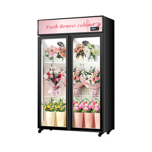Réfrigérateur vitrine transparente anti-givre BoJin 2/3 portes pour fleuriste - Armoire commerciale sans drainage - Product Image 6