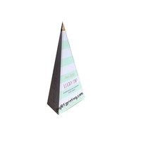 Emballage de sel de bain, impression personnalisée, emballage pliable pour aliments et bonbons, boîte en carton triangulaire pyramidale