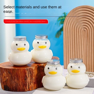 50 cái in logo sáng tạo phim hoạt hình nhỏ màu vàng vịt cốc rơm chai nhựa dùng một lần Pet nước giải khát Cup cho uống lạnh - Product Image 2