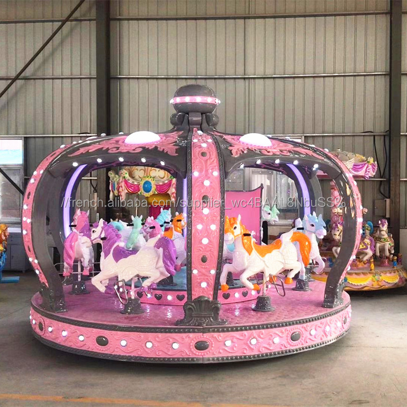 JX-1021 Carrousel Forain parc d'attractions cheval location fête foraine joyeux aller rond à vendre
