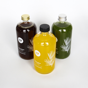 Bouteilles en verre rondes Boston personnalisées 150ml/250ml/500ml contenants transparents vides pour boissons alcoolisées jus Kombucha - Product Image 5