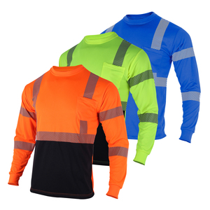 Magliette di Sicurezza ad Alta Visibilità a Maniche Lunghe Uniforme da Lavoro Classe 3 Tipo R OSHA con Protezione Solare - Product Image 6