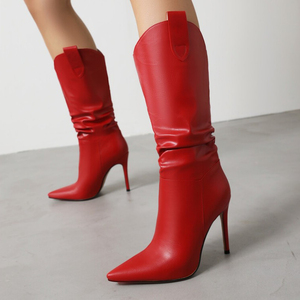 2025 New European Fashion Ladies Stiletto High Heel Bottes Femme Shoes Women <b>Boots</b> for Fall and Winter - Product Image 1