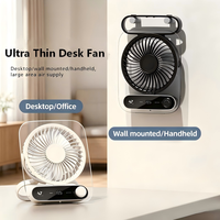 Ventilateur de bureau ultra-plat 2026 KC PSE, ventilateur personnel portable, 199 vitesses, refroidisseur d'air turbo, veilleuse, aromathérapie, électrique domestique