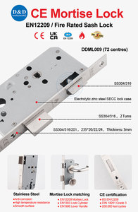 Ce Cửa Cháy Bằng Chứng Thép Không Gỉ 304 Lỗ Mộng Sash Khóa Cho Lửa Xếp Hạng Kim Loại Cửa Lockset - Product Image 4