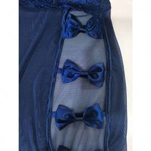 H3967 Vestido Babydoll Sexy con Encaje en Contraste, Lencería Picante para Chicas, Conjunto de Lencería con Sujetador Push-Up y Camisón de Malla - Product Image 5