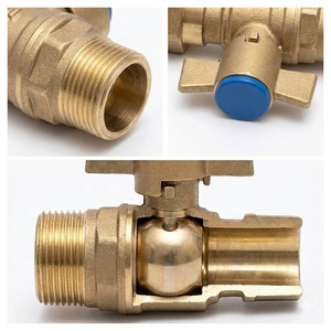 Valvola a Sfera in Ottone YOD per Acqua Potabile, da 3/4 a 1 Pollice, Senza Piombo, Certificata NSF per Sistemi Idraulici Domestici e Ospedalieri - Product Image 3