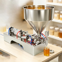 Machine de remplissage pneumatique semi-automatique de 500 ml pour crème, pâte épaisse, pâte de piment, pâte de tomate