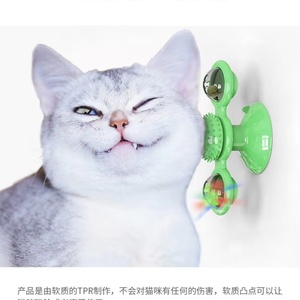 Jouets pour animaux de compagnie pour taquiner les chats, jouets tournants à la menthe, moulinets à vent interactifs pour chats pour soulager l'ennui - Product Image 3