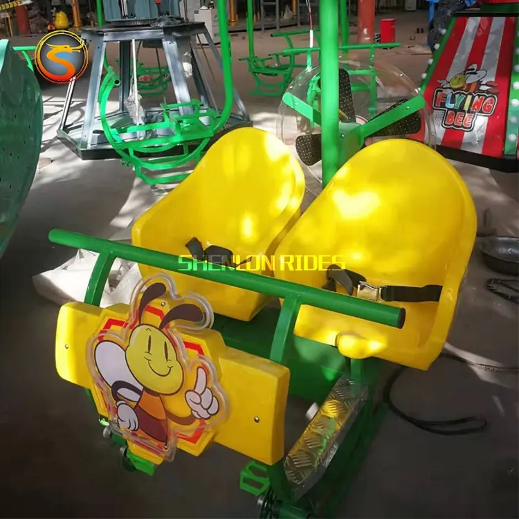 Factory Price Carnival Game Rides Fairground Equipment Children Self Control Flying Bee Magic Bike Ride