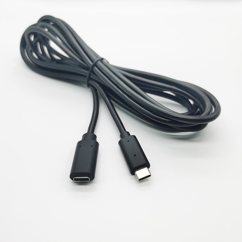 High Quality Extension Charging Male To Female Data Sync OEM PVC USB C Cable Custom Type C To USB C Cable