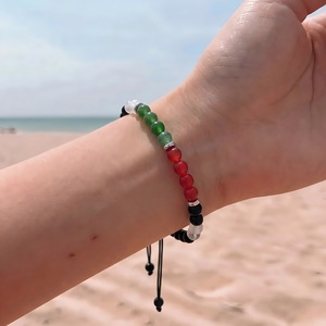 Handmade Natural Stone <b>Beaded</b> <b>Bracelet</b> Colorful Turquoise Black Turquoise Lucky Blessing Unisex Jewelry Gift - Product Image 2
