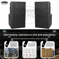 Sistem PA Line-array Profesional 10-inci Satu Kanal 42-elemen 80Hz-18kHz untuk Pertunjukan Luar Ruangan dan Acara Pernikahan
