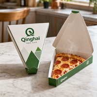 Boîtes en papier rigides triangulaires pour tranches de pizza, personnalisées, en gros, écologiques, biodégradables, recyclables et jetables