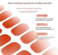 KUDAN Autocollants de gel semi-durcis pour ongles à faire soi-même à la maison, bandes adhésives mignonnes pour ongles UV, personnalisables en gros, faciles à appliquer, série style fantaisie